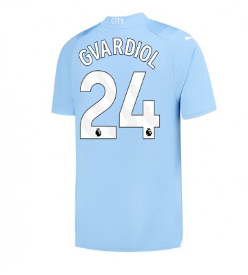 Manchester City Josko Gvardiol #24 Primera Equipación 2023-24 Manga Corta